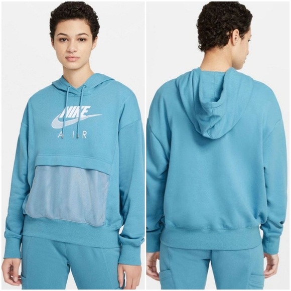 Nike Air Blue Women’s Pullover Hoodie - Picture 1 of 10